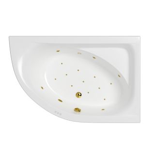 Гидромассажная ванна WHITECROSS Aquarella 0109.170110.100.RELAX.GL правая 170x110 см Relax золото